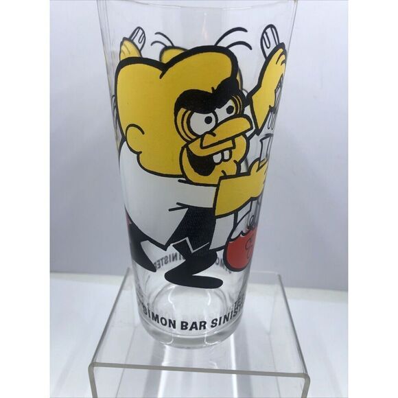 Simon Bar Sinister Cartoon Glass Pepsi Collector Series Vintage. Please Read - Picture 1 of 16